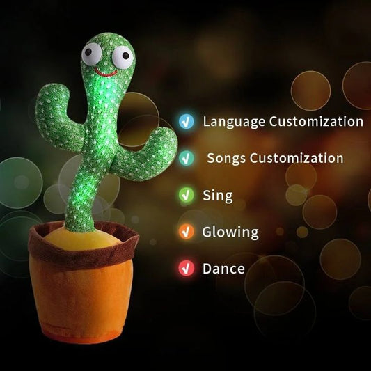 Dancing Cactus Plush Toy | Singing & Moving Interactive Toy for Kids